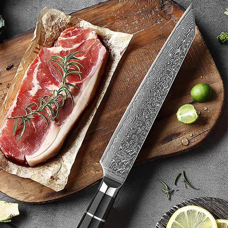 Damascus Kitchen Cleaver Knife Professional VG 10 Japanese Steel Core Material Durable Ergonomic Ebony Handle Comfortable Feel
Damascus Kitchen Cleaver Knife Professional VG 10 Japanese Steel Core Material Durable Ergonomic Ebony Handle Comfortable Feel