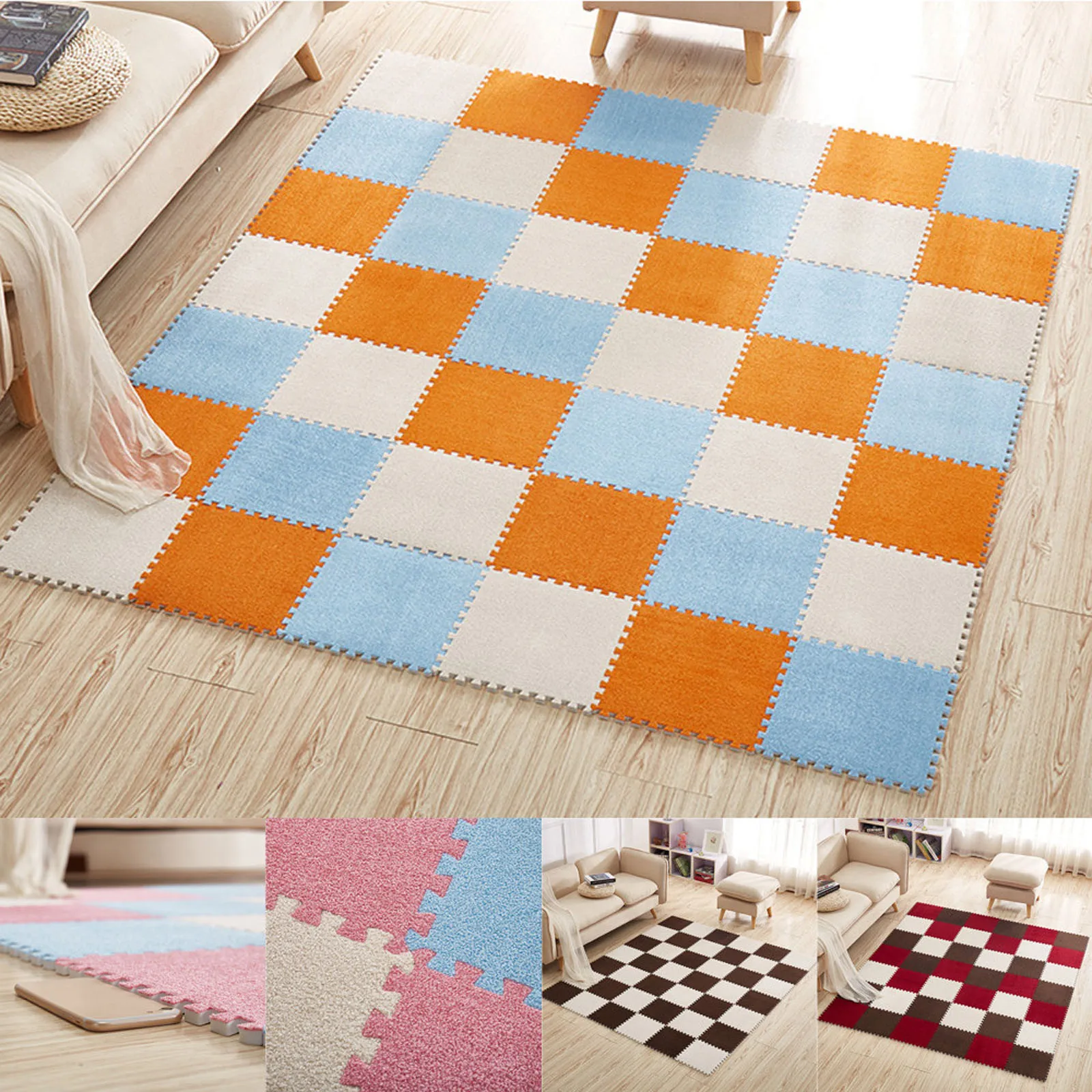 11.81Inch Carpet For Living Velvet DIY Interlocking Mats Puzzle Floor Mats with Plush Anti-Slip Rug for Bedroom Kitchen Decor
11.81Inch Carpet For Living Velvet DIY Interlocking Mats Puzzle Floor Mats with Plush Anti-Slip Rug for Bedroom Kitchen Decor