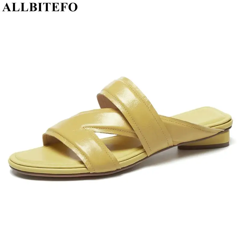 ALLBITEFO peep toe sandals summer beach shoes soft genuine leather women slippers fashion sexy outdoor flip flops Pantoufles
ALLBITEFO peep toe sandals summer beach shoes soft genuine leather women slippers fashion sexy outdoor flip flops Pantoufles