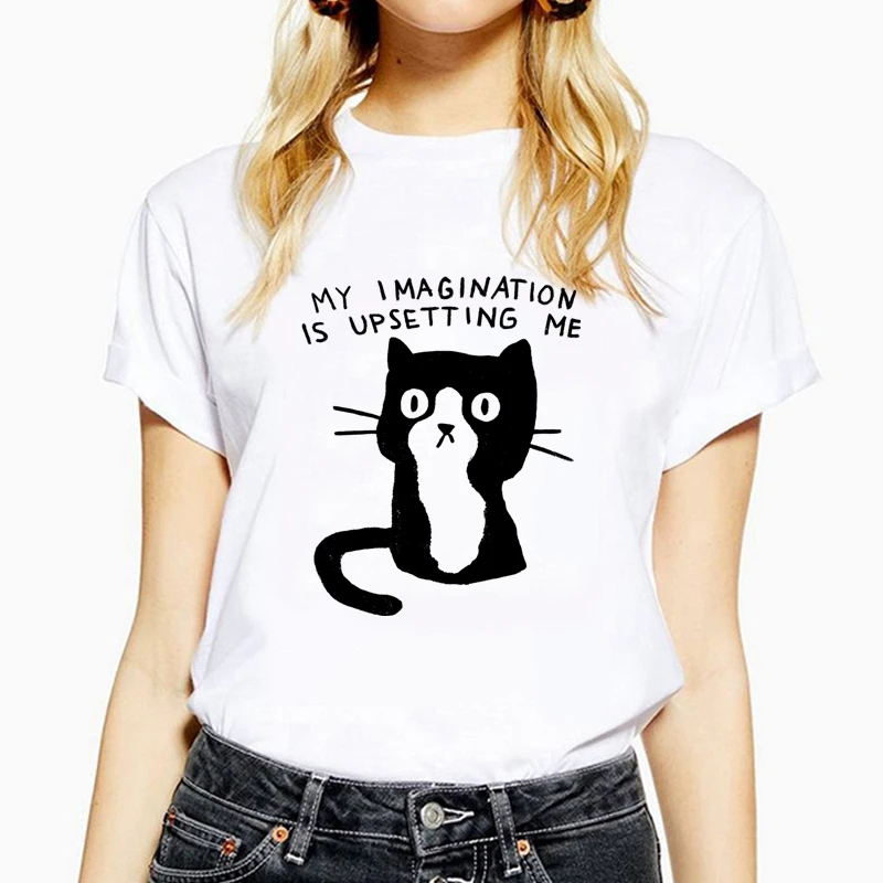 Женская футболка с коротким рукавом, круглым вырезом и принтом 
Женская футболка с коротким рукавом, круглым вырезом и принтом