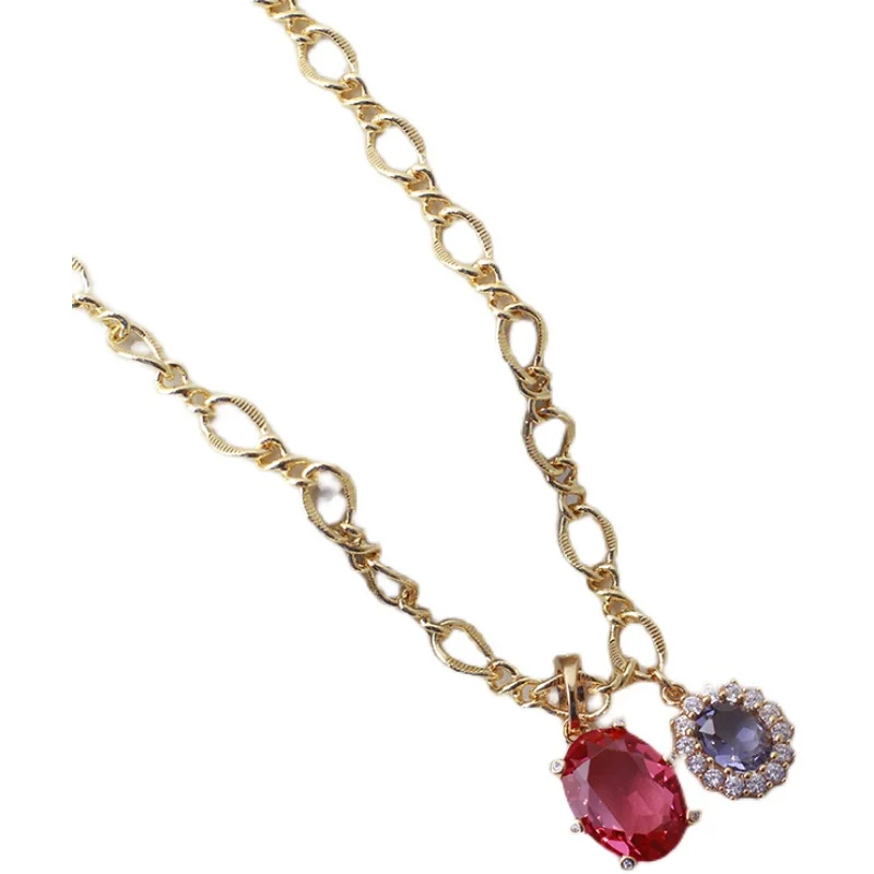 European and American simple inlaid sparkling color multi-pendant fashion chain necklace clavicle chain female
European and American simple inlaid sparkling color multi-pendant fashion chain necklace clavicle chain female