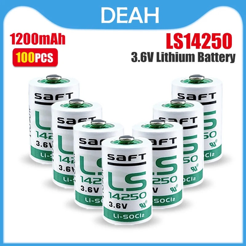 100 шт. 3 6 В SAFT 14250 LS14250 1/2 AA 1/2AA Первичная батарея для измерительного электронного