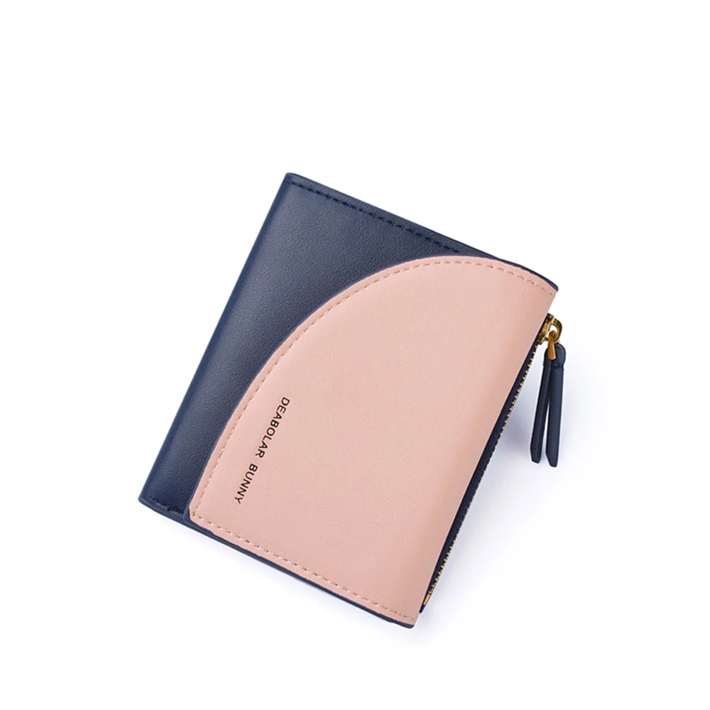 New ladies wallet short wallet Korean personality stitching contrast zipper small coin purse card bag
New ladies wallet short wallet Korean personality stitching contrast zipper small coin purse card bag
