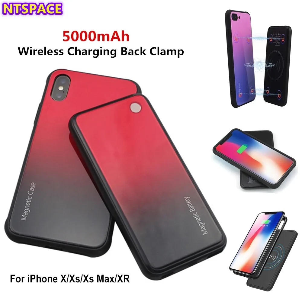 5000mAh Wireless Magnetic Battery Charging Case For iPhone X/Xs Portable Power Bank Case For iPhone Xs Max/XR Battery Charger
5000mAh Wireless Magnetic Battery Charging Case For iPhone X/Xs Portable Power Bank Case For iPhone Xs Max/XR Battery Charger