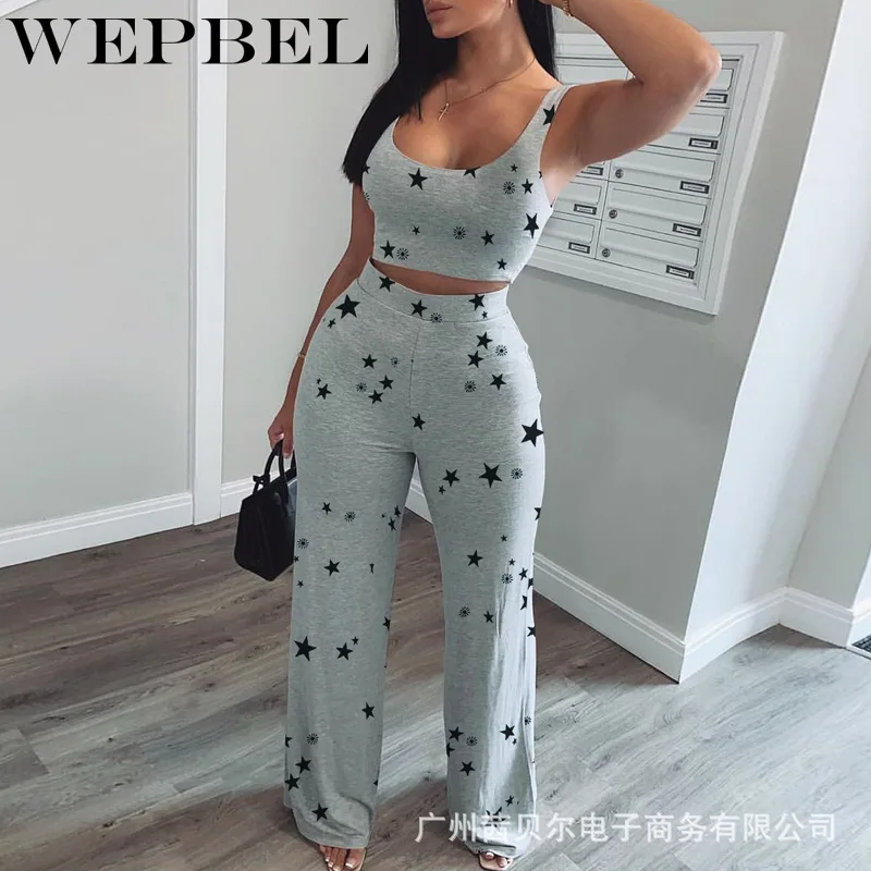 WEPBEL Women Sport Two Piece Set Casual Sleeveless O Neck Crop Top + Long Trousers Ladies Tracksuits Workout Fitness Set
WEPBEL Women Sport Two Piece Set Casual Sleeveless O Neck Crop Top + Long Trousers Ladies Tracksuits Workout Fitness Set