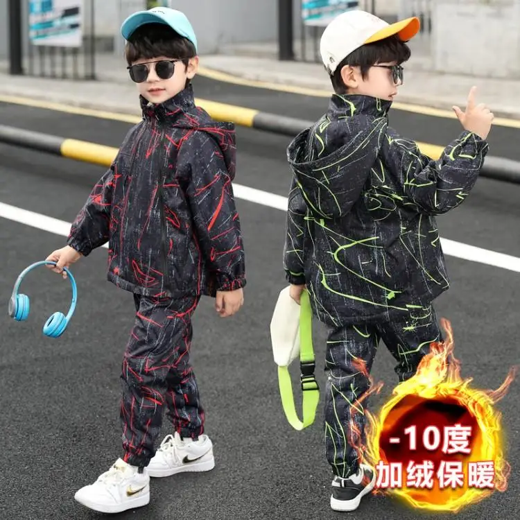 

Детский Зимний спортивный костюм Hi-Q, утепленная джинсовая куртка, модная уличная ветрозащитная теплая детская хлопковая одежда