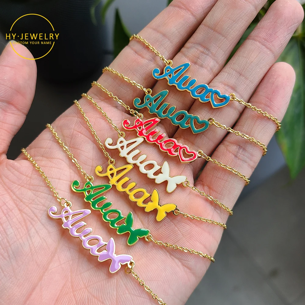 Custom Heart Name Necklace Nameplate Name Pendant Stainless Steel Gold Plated Necklace Women Letter Personalized Drop OilJewelry
Custom Heart Name Necklace Nameplate Name Pendant Stainless Steel Gold Plated Necklace Women Letter Personalized Drop OilJewelry