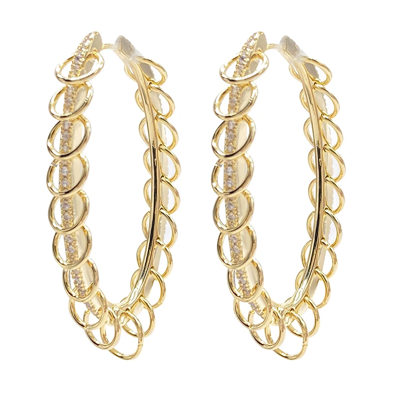 Fashion Puck Rock 925 Sterling Silver Yellow Gold Color Multi Circles Long Oval Hoop Earring Paved Zircon for Women 1pc
Fashion Puck Rock 925 Sterling Silver Yellow Gold Color Multi Circles Long Oval Hoop Earring Paved Zircon for Women 1pc