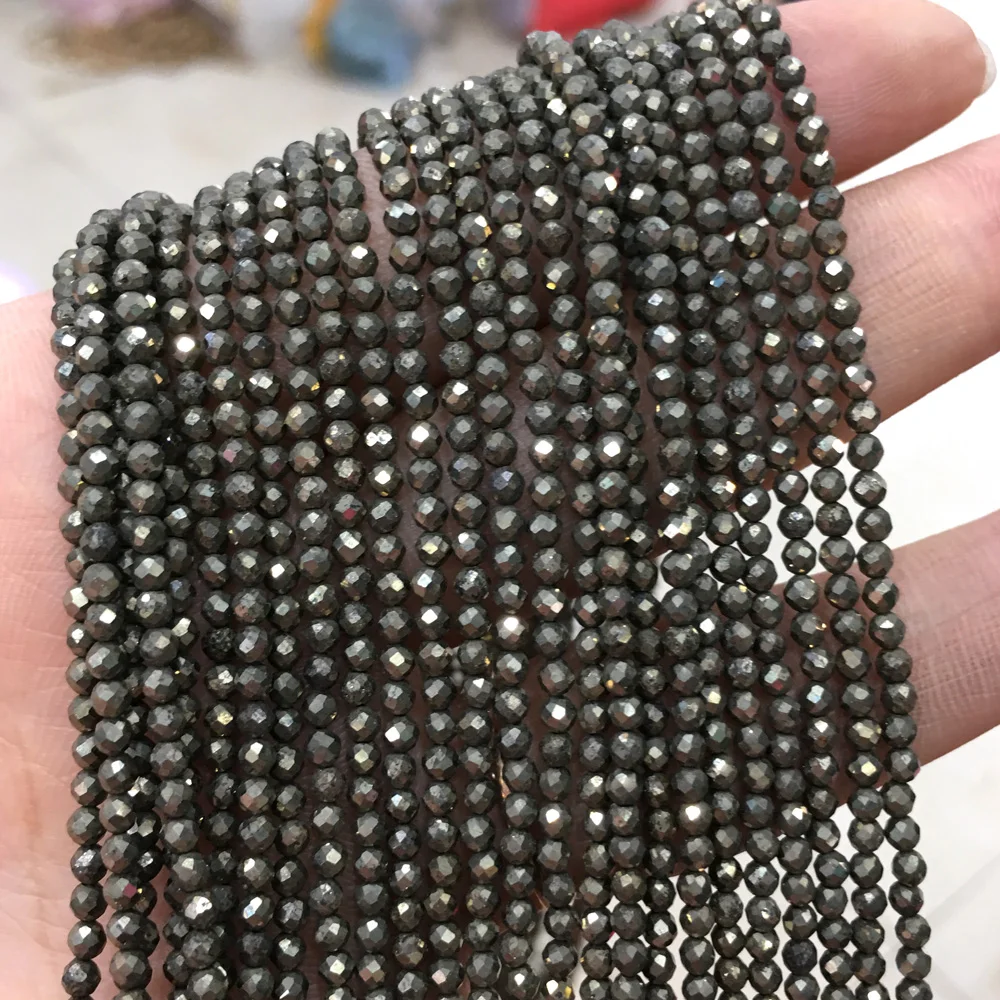 Natural Stone Round Shape Small Faceted Crystal Beads for Women Jewelry Making DIY Necklace Bracelet 2&3 mm 15inch
Natural Stone Round Shape Small Faceted Crystal Beads for Women Jewelry Making DIY Necklace Bracelet 2&3 mm 15inch