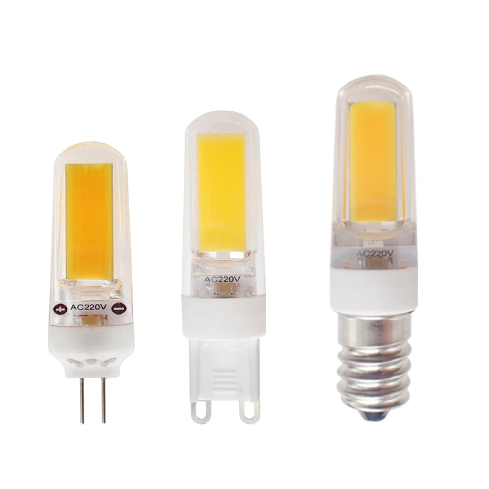 

Dimmable 220V G4 G9 E14 LED lamp 4W COB Corn Light SMD bulb Super bright Replace Halogen Lamp Led Light