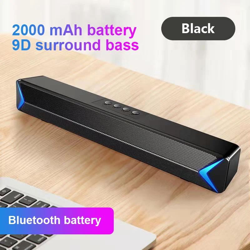 Speaker Bluetooth-compatible 5.0 TV Sound Bar Speaker Bass Home Theater Soundbar Subwoofer 2000 MAH Battery Capacity
Speaker Bluetooth-compatible 5.0 TV Sound Bar Speaker Bass Home Theater Soundbar Subwoofer 2000 MAH Battery Capacity