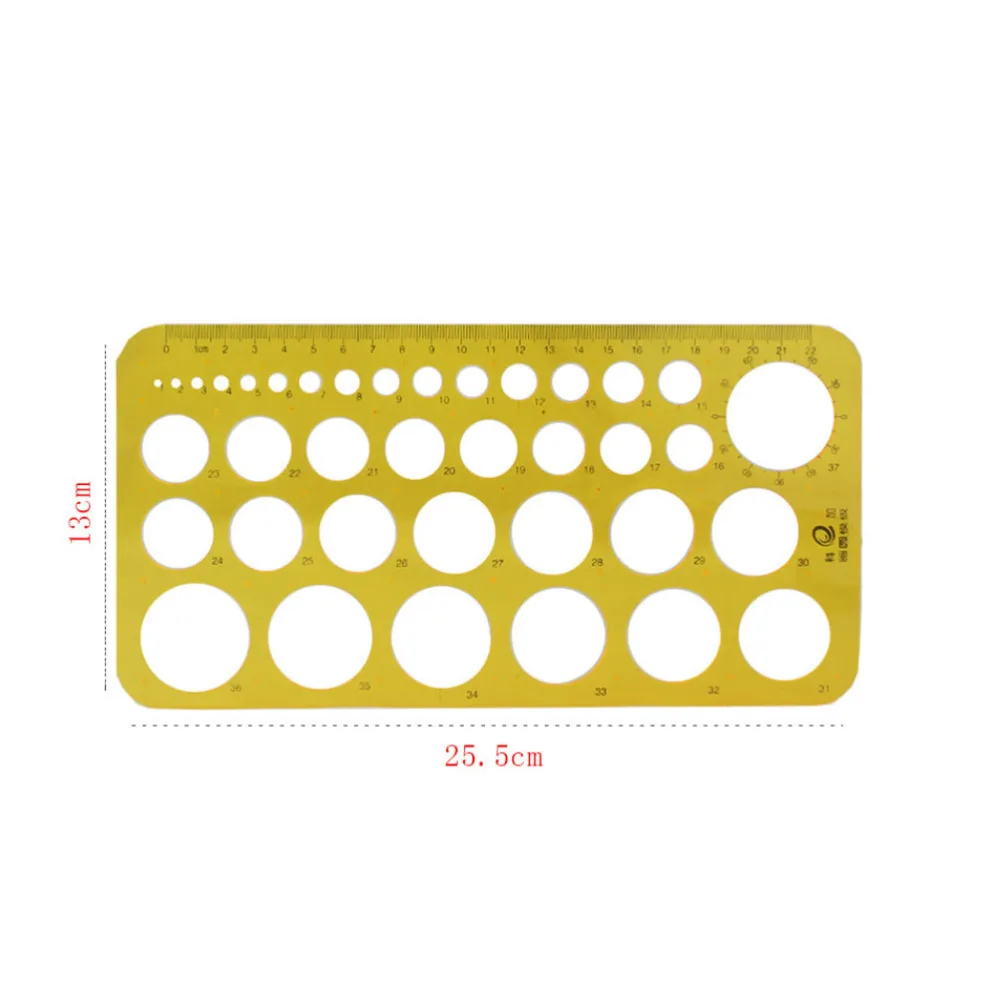 1 Set Circle Drawing Template Draft Ruler Measuring Geometric Ruler Stationary Supplies for School Office (Yellow)
1 Set Circle Drawing Template Draft Ruler Measuring Geometric Ruler Stationary Supplies for School Office (Yellow)