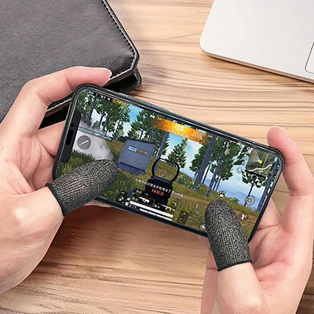 2 Pcs Phone Games Sweat-Proof Finger Gloves Thumbs Finger Cover Anti-slip Cot Sleeve for PUBG Touch Screen Game Practical Access
2 Pcs Phone Games Sweat-Proof Finger Gloves Thumbs Finger Cover Anti-slip Cot Sleeve for PUBG Touch Screen Game Practical Access