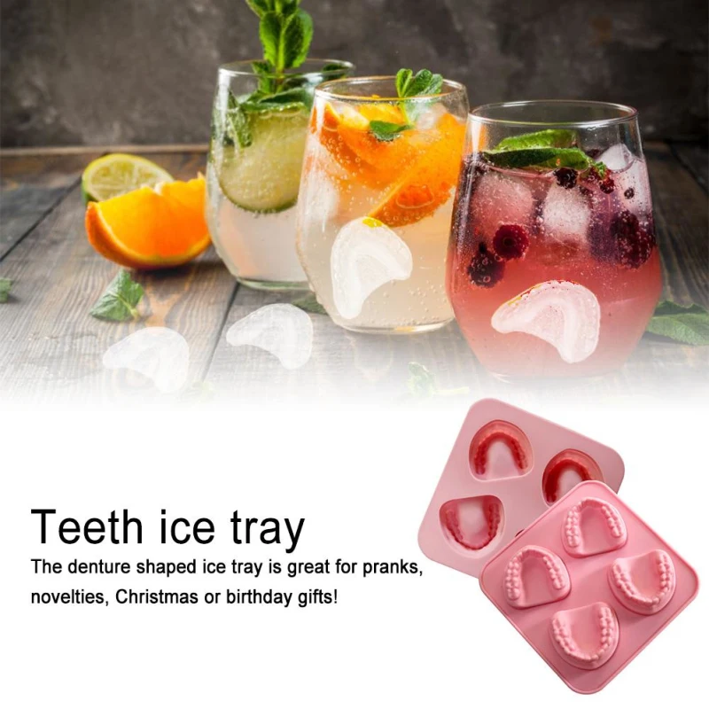4 Hole Denture Shaped Ice Tray Mold Silicone IceCube Trays Funny DIY Ice Cream Mold Chocolate Mould Gift For Dentists Or Seniors
4 Hole Denture Shaped Ice Tray Mold Silicone IceCube Trays Funny DIY Ice Cream Mold Chocolate Mould Gift For Dentists Or Seniors