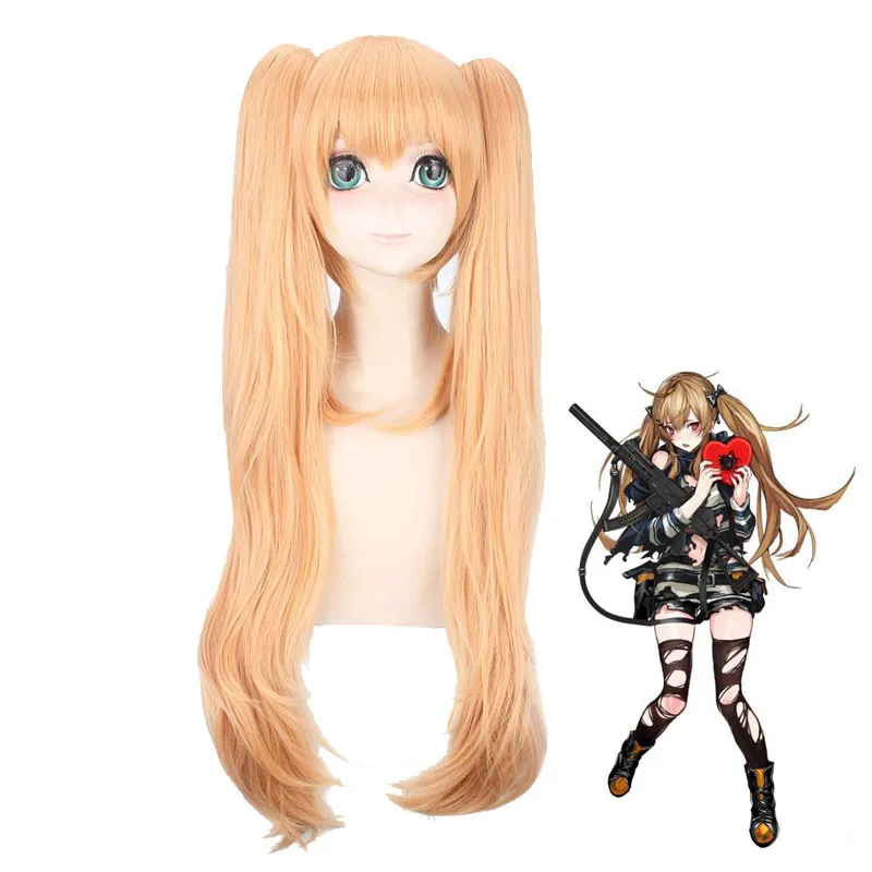 New 80cm Girls Frontline Ump45 UMP9 Cosplay Costume Wig Women Long Heat Resistant Synthetic Hair Wigs With Double Ponytails
New 80cm Girls Frontline Ump45 UMP9 Cosplay Costume Wig Women Long Heat Resistant Synthetic Hair Wigs With Double Ponytails