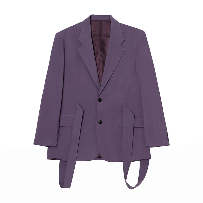 IEFB Men's Clothes 2021 Spring New Korean Fashion Trend Purple Suit Coat For Male Single Breast Bandage Design Blazers 9Y5374
IEFB Men's Clothes 2021 Spring New Korean Fashion Trend Purple Suit Coat For Male Single Breast Bandage Design Blazers 9Y5374