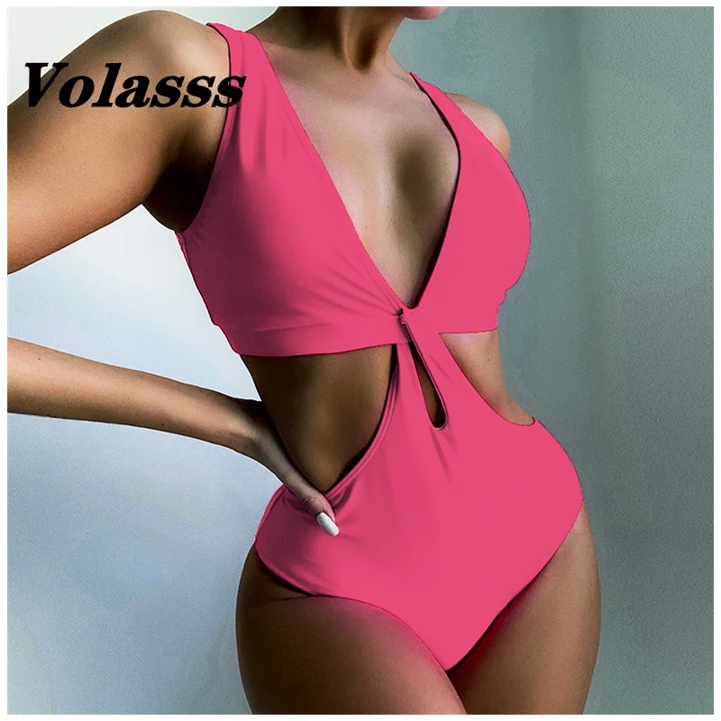 Sexy Deep V Neck Swimming Suit Women's One Piece Solid Color Bikini Set New Hollow Out Swimwear Female Summer Beach Bathing Suit
Sexy Deep V Neck Swimming Suit Women's One Piece Solid Color Bikini Set New Hollow Out Swimwear Female Summer Beach Bathing Suit