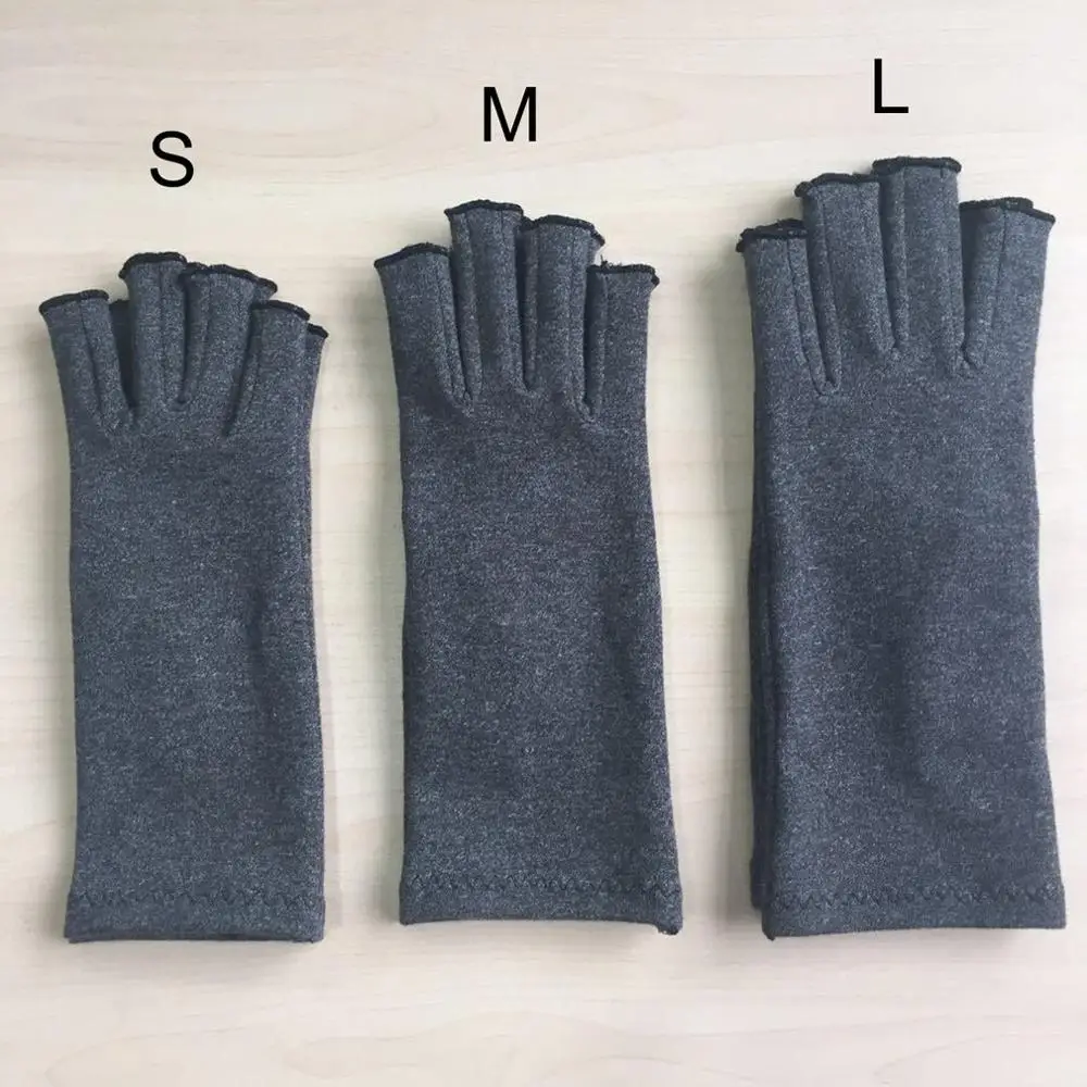 1double Unisex Men Women Therapy Compression Gloves Hand Arthritis Joint Pain Relief Health Care Half-finger Gloves
1double Unisex Men Women Therapy Compression Gloves Hand Arthritis Joint Pain Relief Health Care Half-finger Gloves