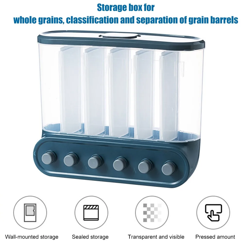 Kitchen Classification Grain Tank Plastic Wall Mounted Kitchen Transparent Division Coarse Grains Sealed Storage Box
Kitchen Classification Grain Tank Plastic Wall Mounted Kitchen Transparent Division Coarse Grains Sealed Storage Box