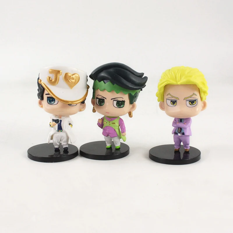 6pcs/set 7.5-8cm JoJos Bizarre Adventure Diamond Giorno Narancia MistaFugo Bucciarati PVC Action Figure Q Version Toys
6pcs/set 7.5-8cm JoJos Bizarre Adventure Diamond Giorno Narancia MistaFugo Bucciarati PVC Action Figure Q Version Toys