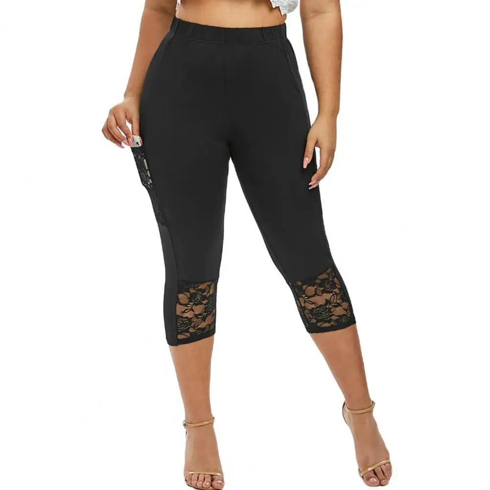 Women Pants Casual Lace Stitching Leggings Elastic Waist Tight Pants Ladies Lace Stitching Lace Pocket Capri Pants Sports Pants
Women Pants Casual Lace Stitching Leggings Elastic Waist Tight Pants Ladies Lace Stitching Lace Pocket Capri Pants Sports Pants