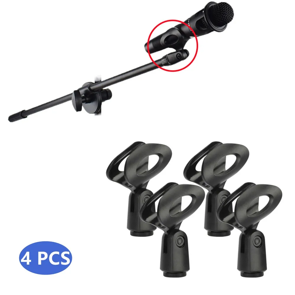 4Pcs Universal Microphone Mount Mic Clip Holder For Mic Stand And Microphone Mic Accessory Flexible Clamp Clip Holder Mount
4Pcs Universal Microphone Mount Mic Clip Holder For Mic Stand And Microphone Mic Accessory Flexible Clamp Clip Holder Mount