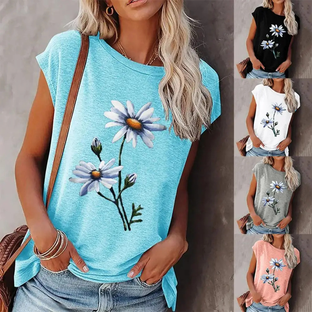 70% Hot Sell Women Short Sleeve Simple O Neck Flower Print Summer T-shirt Streetwear for Outdoor
70% Hot Sell Women Short Sleeve Simple O Neck Flower Print Summer T-shirt Streetwear for Outdoor