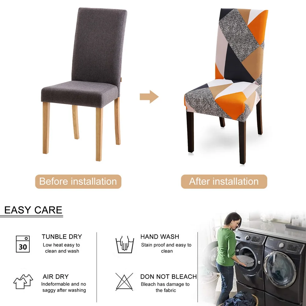 1/2/4/6PCS Geometric Pattern Stretch Chair Cover Spandex Kitchen Removable Washable Seat Cover Big Elastic Slipcover For Banquet
1/2/4/6PCS Geometric Pattern Stretch Chair Cover Spandex Kitchen Removable Washable Seat Cover Big Elastic Slipcover For Banquet
