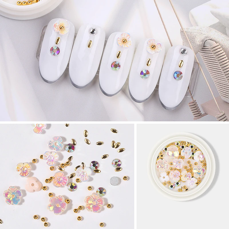 Nail Decoration Flower Pattern Accessories Plastic Metal 3D Decorations Boxed Paste on Nails Durable Multicolor Nail Tools
Nail Decoration Flower Pattern Accessories Plastic Metal 3D Decorations Boxed Paste on Nails Durable Multicolor Nail Tools