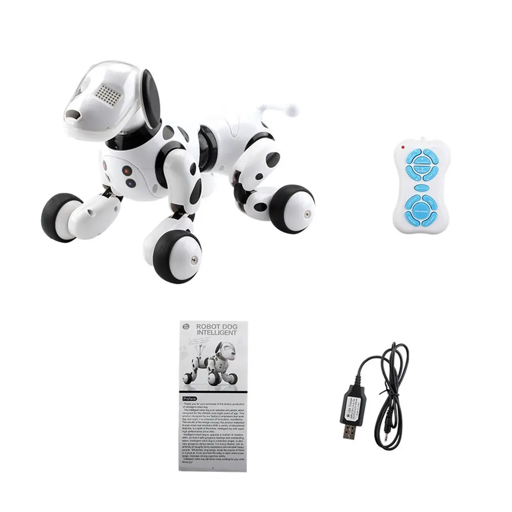 

Робот-собака, электронный питомец, интеллектуальная собака-робот, игрушка 2,4 ГГц, умный беспроводной голосовой пульт дистанционного управл...