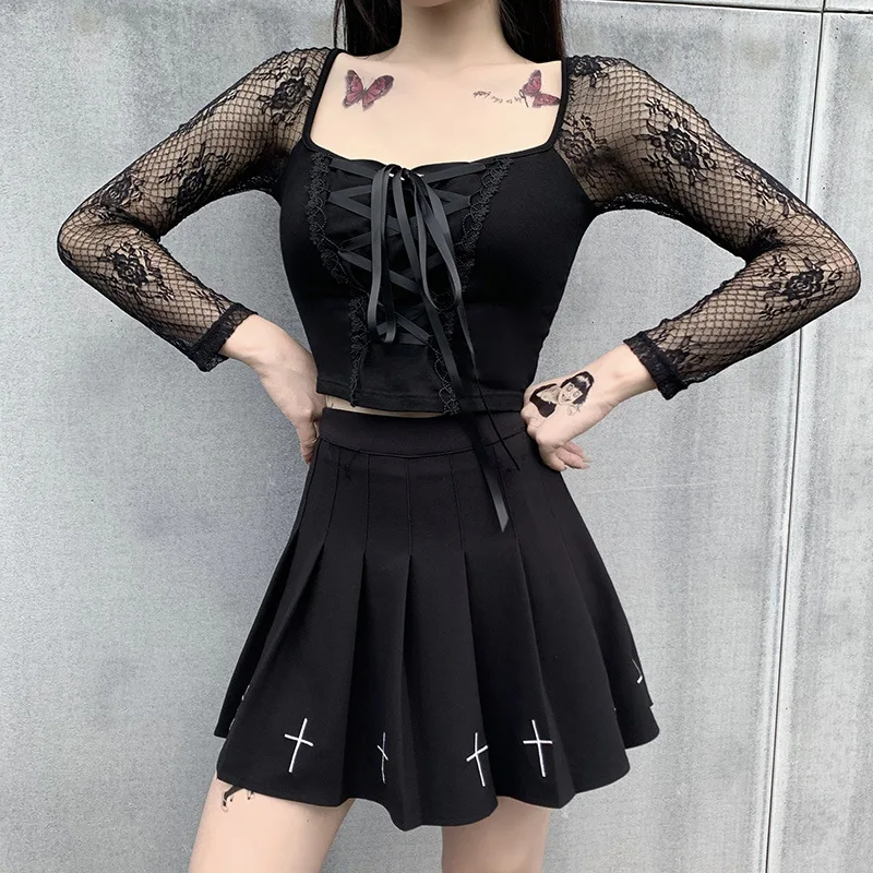 Women's top,sexy Street lace splicing square collar long sleeve top, women's corns bandage show thin women's hair
Women's top,sexy Street lace splicing square collar long sleeve top, women's corns bandage show thin women's hair