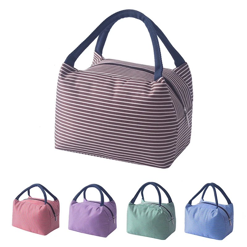 Stripe Lunch Bag Box Portable Insulated Canvas Lunch Bag Thermal Food Picnic Bag
Stripe Lunch Bag Box Portable Insulated Canvas Lunch Bag Thermal Food Picnic Bag