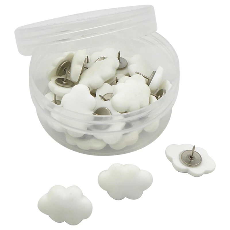 30Pcs Cloud Resin Pushpin Cute Pattern Office Board Nail Cartoon Cream Color Demo Version Nail
30Pcs Cloud Resin Pushpin Cute Pattern Office Board Nail Cartoon Cream Color Demo Version Nail