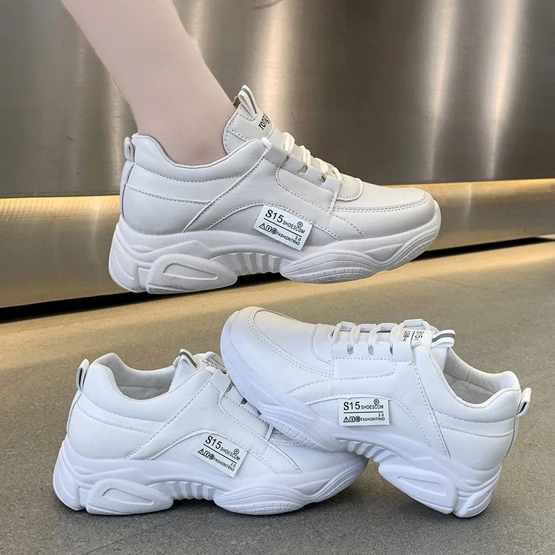 New Women White Dad Chunky Sneakers Casual Vulcanized Shoes Woman High Platform Sneakers Lace Up White Sneakers Female 2022
New Women White Dad Chunky Sneakers Casual Vulcanized Shoes Woman High Platform Sneakers Lace Up White Sneakers Female 2022