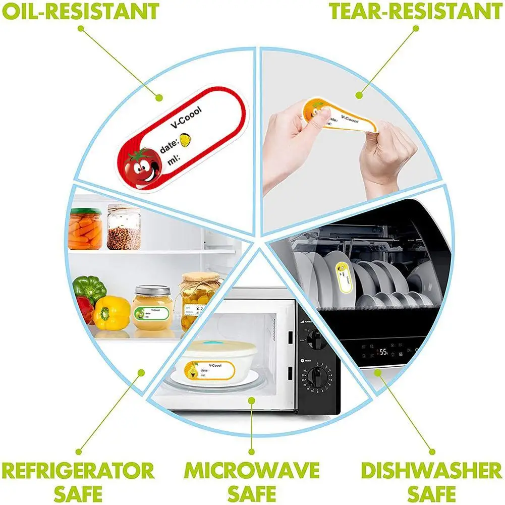 250Pcs/Roll Kitchen Food Marking Date Sticker Label Food Storage Stickers Removable Freezer LabelsSelf-adhesive stickers
250Pcs/Roll Kitchen Food Marking Date Sticker Label Food Storage Stickers Removable Freezer LabelsSelf-adhesive stickers