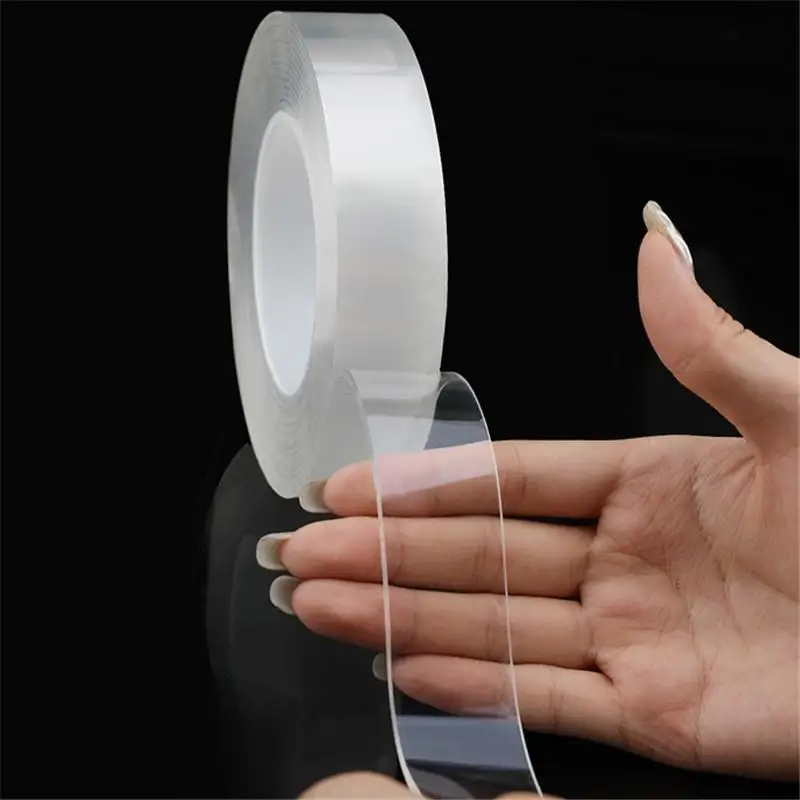 1M Nano Magic Tape Double Sided Tape Transparent No Trace Reusable Waterproof Adhesive Tape Cleanable Tape
1M Nano Magic Tape Double Sided Tape Transparent No Trace Reusable Waterproof Adhesive Tape Cleanable Tape
