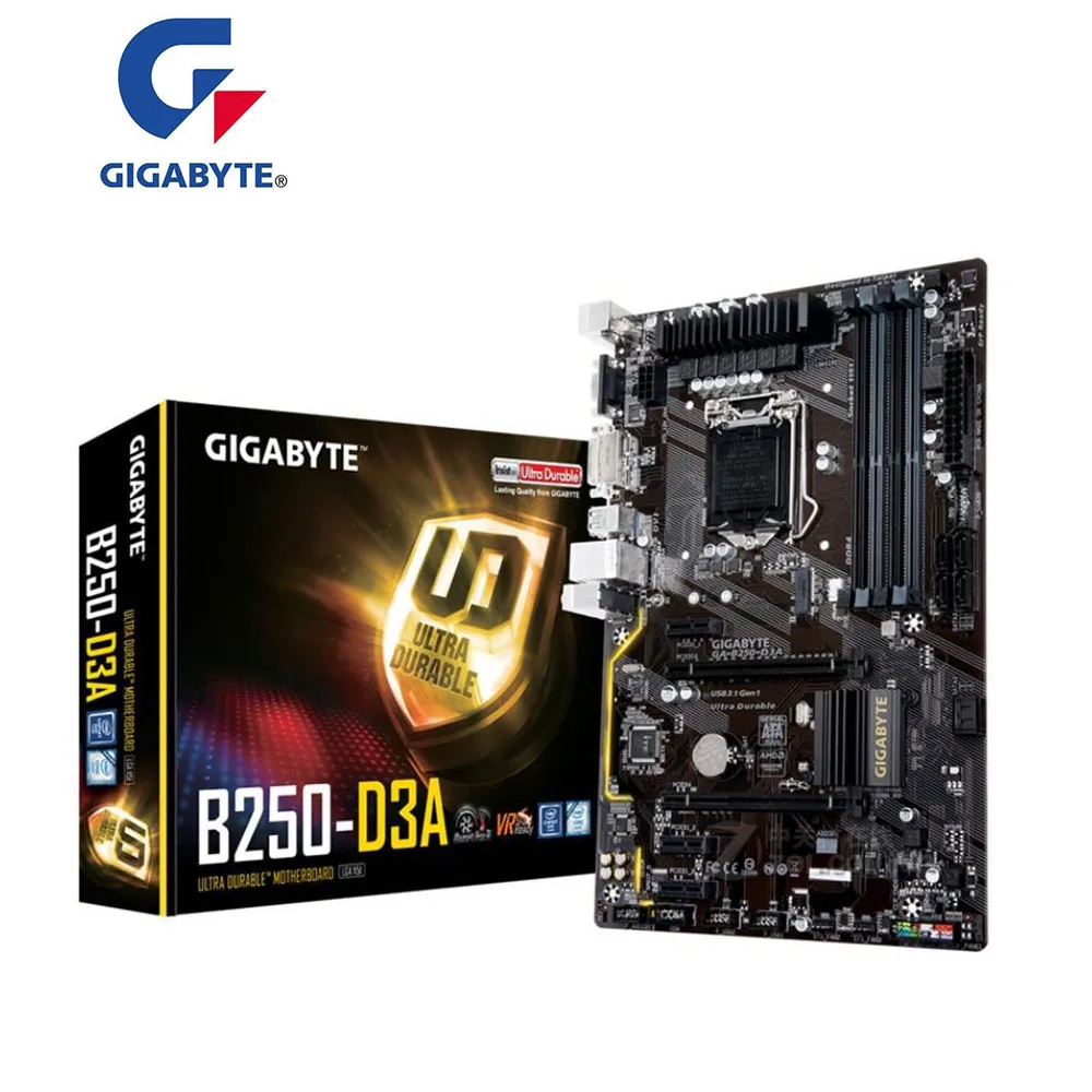 Новинка Материнская плата GIGABYTE B250 D3A Desktop GA DDR4 B250M Socket LGA 1151 материнская