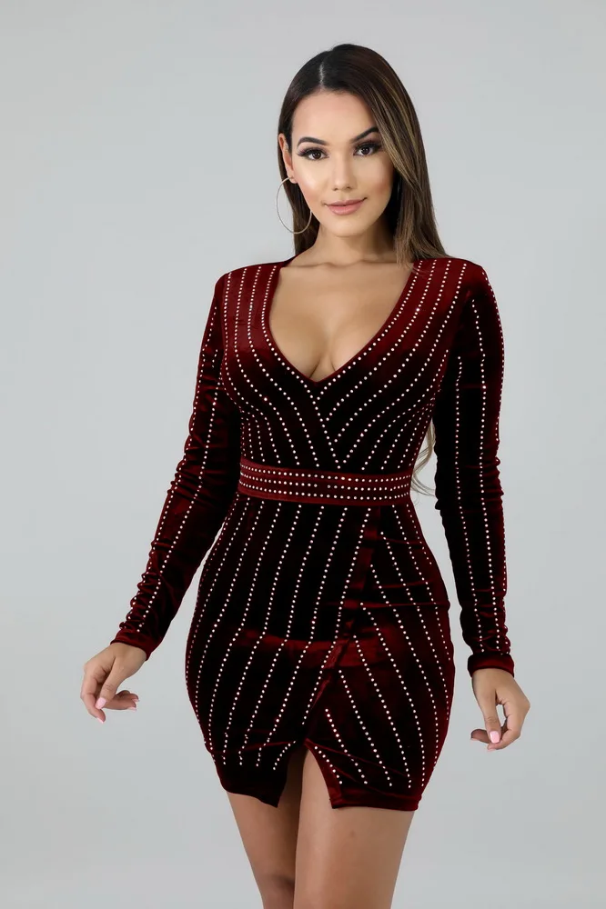 OKAYOASIS Sexy Women V-neck Long Sleeve Bodycon Beading Party Dress Elegant Winter Split Mini Dess
OKAYOASIS Sexy Women V-neck Long Sleeve Bodycon Beading Party Dress Elegant Winter Split Mini Dess