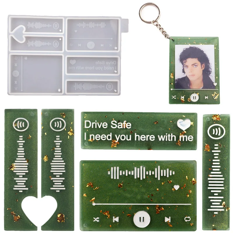 DIY Crystal Resin Mould Set Music Player Voice Lovers Love Key Ring Drop Glue Mirror Jewelry Silica Gel Mold Wholesale DropShip 
DIY Crystal Resin Mould Set Music Player Voice Lovers Love Key Ring Drop Glue Mirror Jewelry Silica Gel Mold Wholesale DropShip