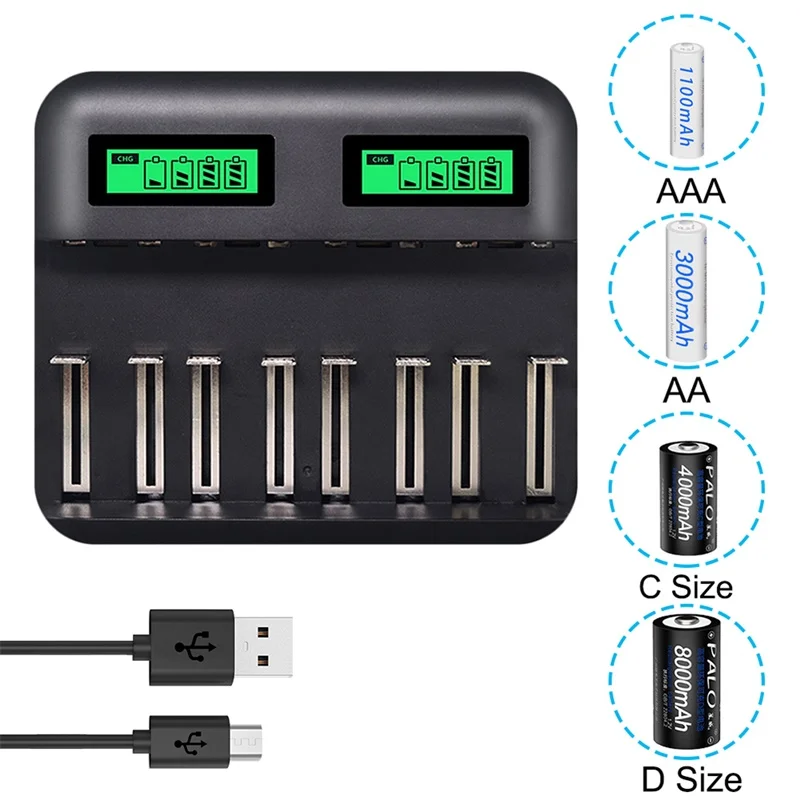 Essager 18650 Battery Charger Universal Rechargeable Battery Charging For AA AAA Lithium Li ion USB Batteries Charger 4 2 Slot
Essager 18650 Battery Charger Universal Rechargeable Battery Charging For AA AAA Lithium Li ion USB Batteries Charger 4 2 Slot