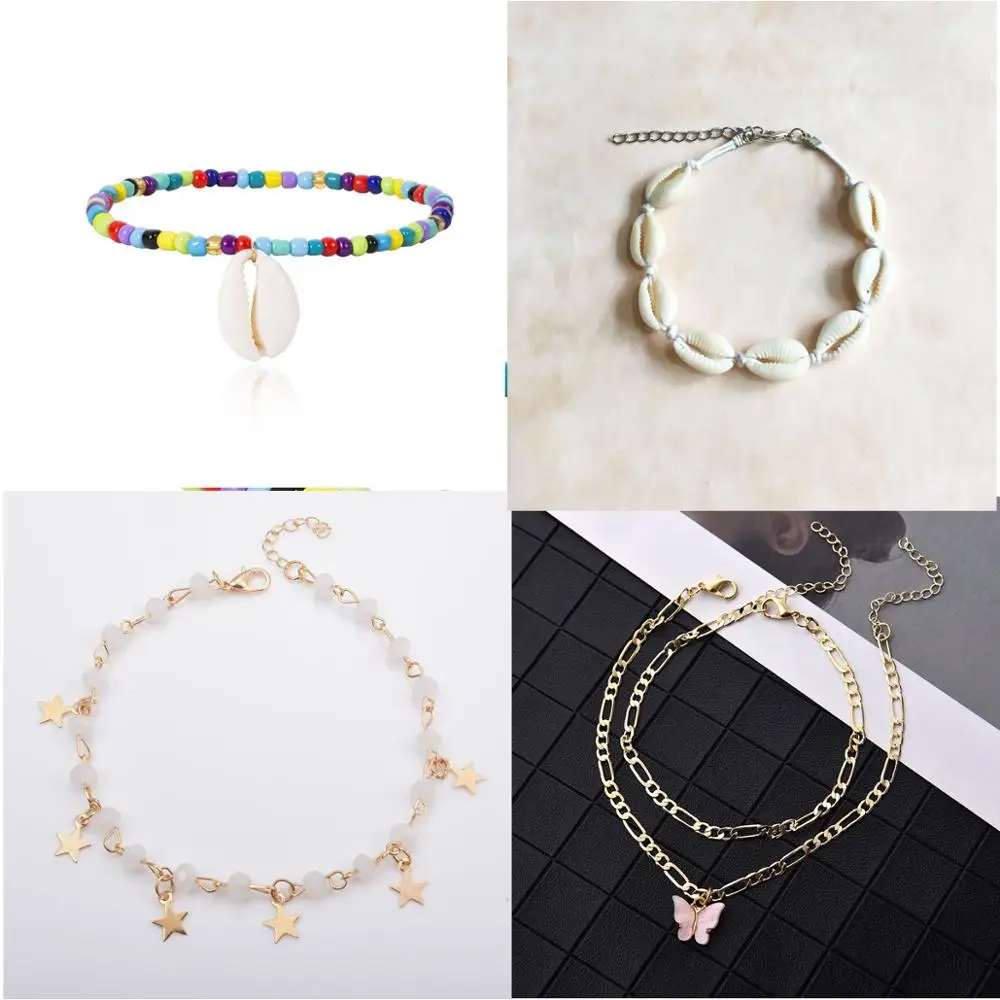 12pcs/lot Hot style in Europe and us selling shell star foot chain Anklet fashion and personality Contracted jewelry wholesale 
12pcs/lot Hot style in Europe and us selling shell star foot chain Anklet fashion and personality Contracted jewelry wholesale