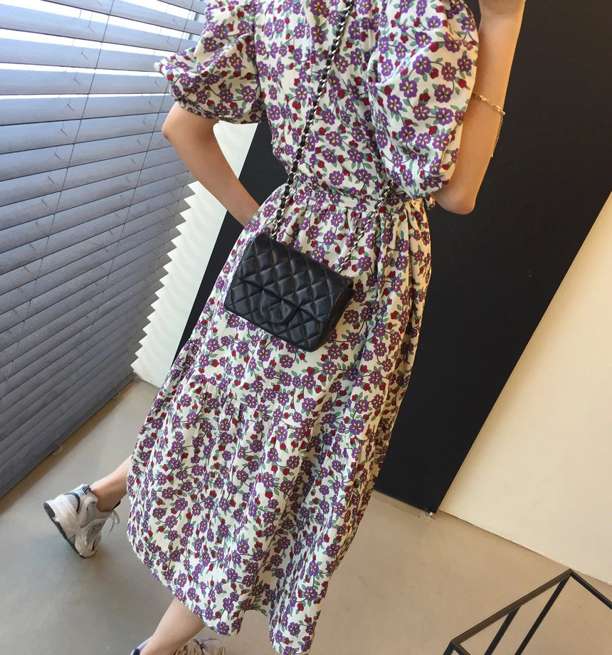 Women Dress 2021 Korean Fashion Chic Summer Green Flower Square Neck Lace Up Waist Loose Ruffle Dresses Long Vestido
Women Dress 2021 Korean Fashion Chic Summer Green Flower Square Neck Lace Up Waist Loose Ruffle Dresses Long Vestido