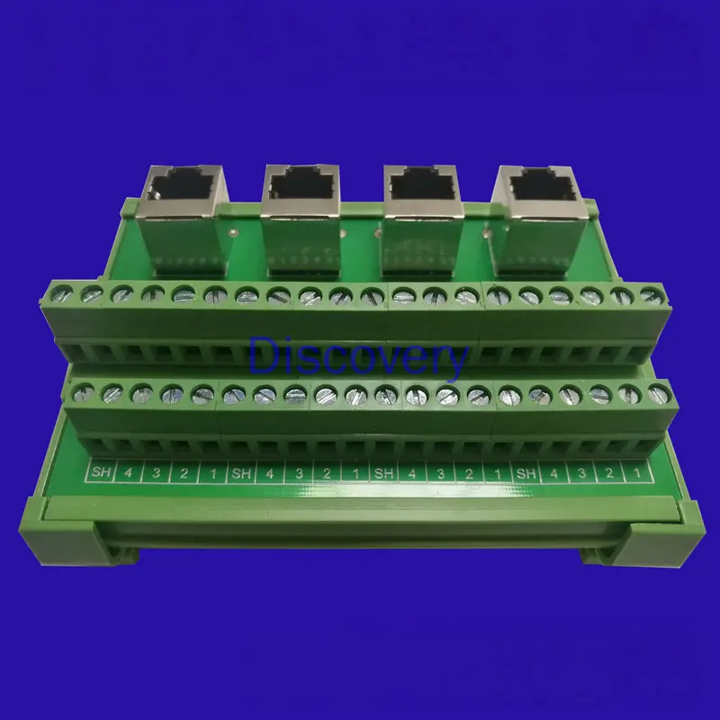 RJ45 Transfer Terminal Block Transfer Board 4 Network Port Transfer Terminal Network Cable Module Rack DIN Rail Installation
RJ45 Transfer Terminal Block Transfer Board 4 Network Port Transfer Terminal Network Cable Module Rack DIN Rail Installation