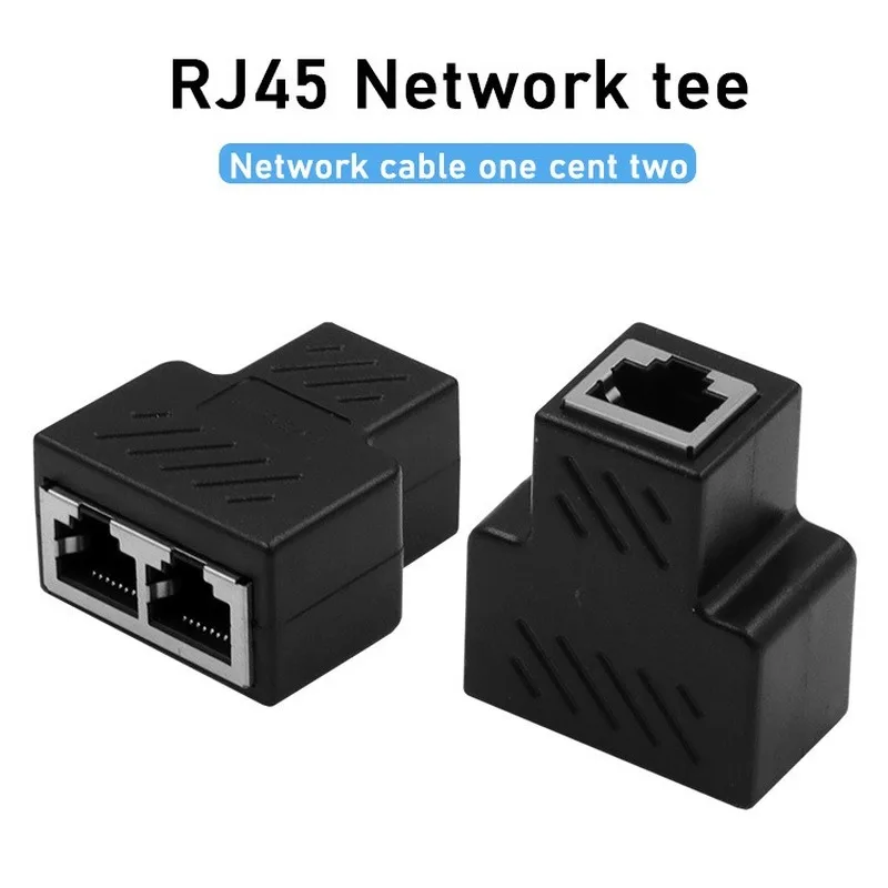 

1 To 2 Ways RJ45 Female Splitter LAN Ethernet Network Cable Double Connector Adapter Ports Coupler For Laptop Docking Stations