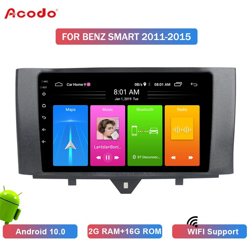 Автомобильное радио ACODO 2din Android для BENZ SMART 2011-2015, автомобильное радио, мультимедийная навигация, GPS, Wi-Fi, радио, стерео
Автомобильное радио ACODO 2din Android для BENZ SMART 2011-2015, автомобильное радио, мультимедийная навигация, GPS, Wi-Fi, радио, стерео
