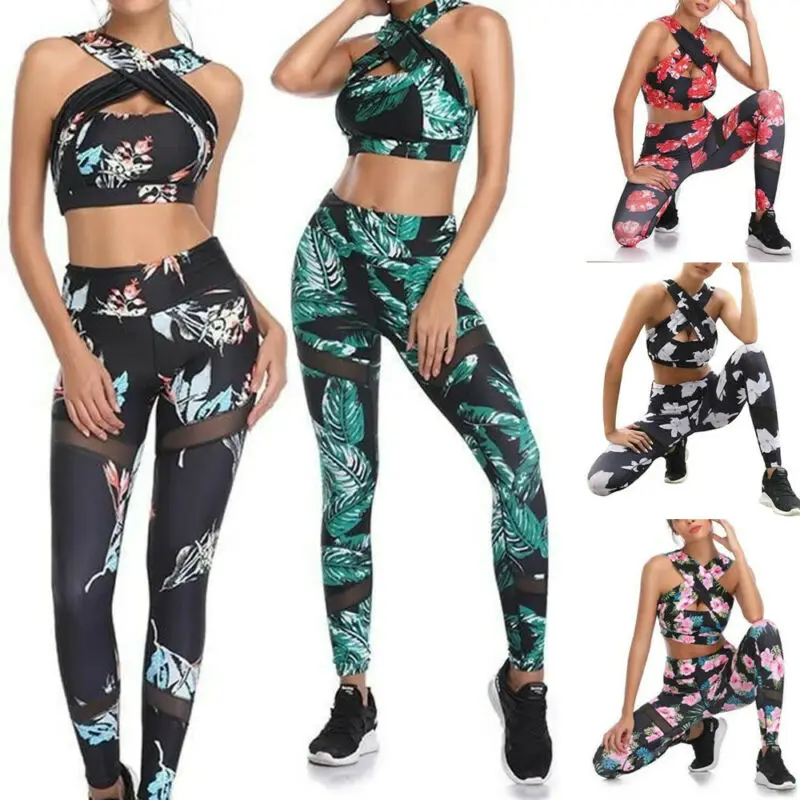 2020 2 piece set Women Sportswear Fitness Suit Gym Set Halter Crop Top Leggings Sport wear Gym Clothing Home excercise clothes
2020 2 piece set Women Sportswear Fitness Suit Gym Set Halter Crop Top Leggings Sport wear Gym Clothing Home excercise clothes