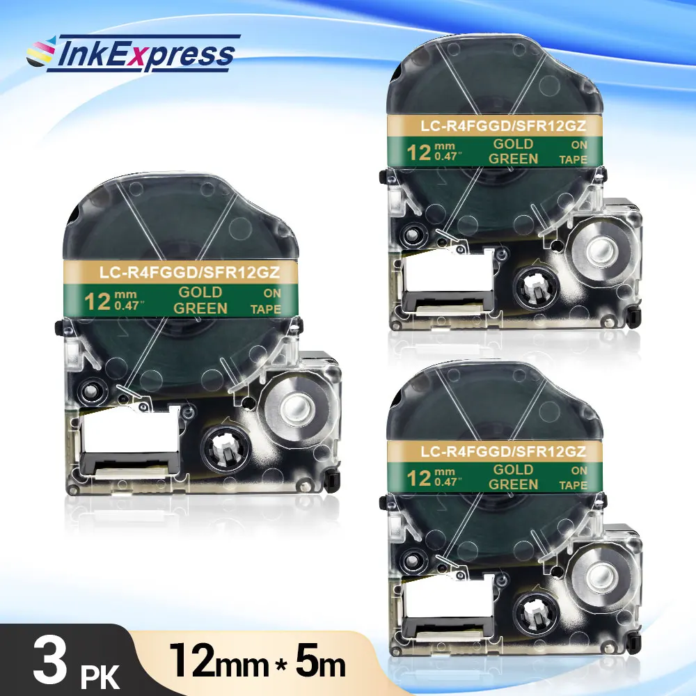 3PK SFR12GZ атласная лента для Epson King Джим SFR12GZ LK-4GKK запечатанных лент для золота, зеленого цвета для Epson LabelWorks LW-300 LW-400
3PK SFR12GZ атласная лента для Epson King Джим SFR12GZ LK-4GKK запечатанных лент для золота, зеленого цвета для Epson LabelWorks LW-300 LW-400