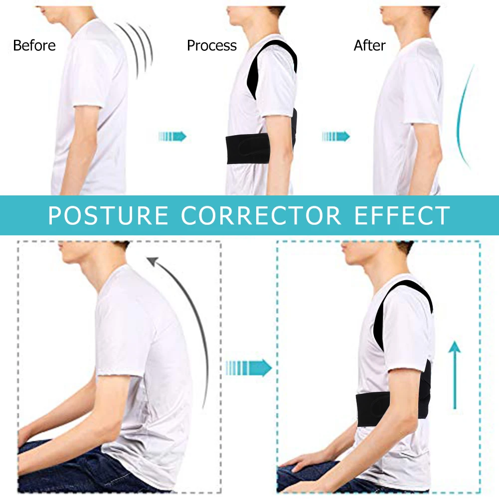 Adjustable Posture Corrector Back Support Strap Shoulder Lumbar Waist Spine Brace Pain Relief Posture Orthopedic Belt 
Adjustable Posture Corrector Back Support Strap Shoulder Lumbar Waist Spine Brace Pain Relief Posture Orthopedic Belt