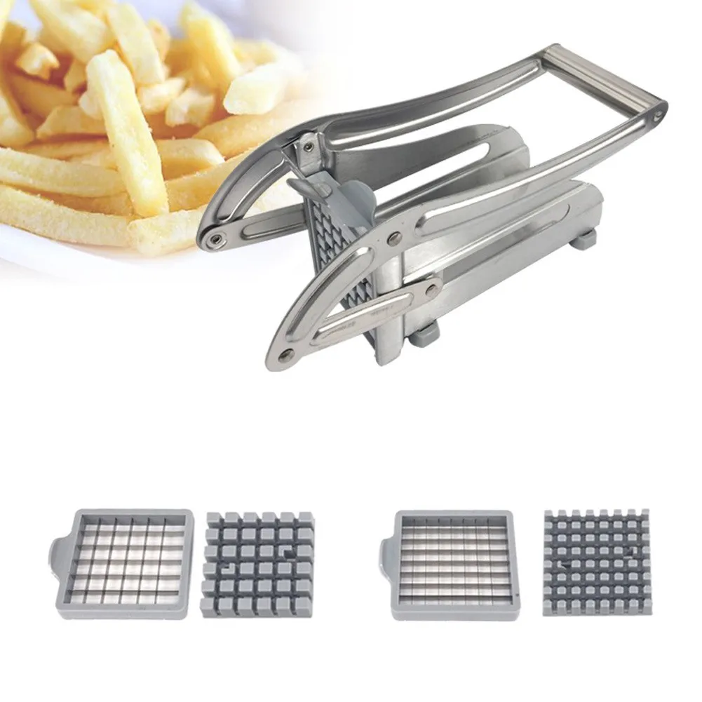 Stainless Steel French Fry Cutter Manual Potato Cutter French Fries Slicer Potato Chips Maker Tool Home Chopper Kitchen Gadget
Stainless Steel French Fry Cutter Manual Potato Cutter French Fries Slicer Potato Chips Maker Tool Home Chopper Kitchen Gadget