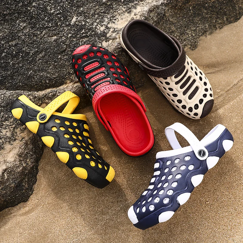 Men Women Hollow Sandals Summer New Slippers Outdoor Non-slip Beach Water Shoes Breathable Flip Flops Mens Garden Clog Shoes
Men Women Hollow Sandals Summer New Slippers Outdoor Non-slip Beach Water Shoes Breathable Flip Flops Mens Garden Clog Shoes